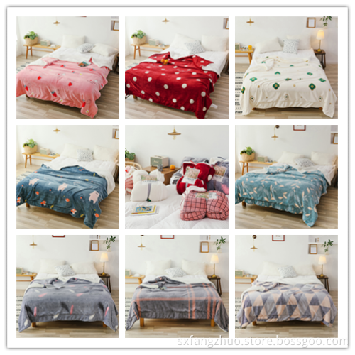 2021 New arrival adult winter sherpa throw quilt blanket